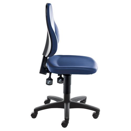 Monikäyttöinen, ergonominen tekonahkatuoli työpajaan Monikäyttöinen, ergonominen tekonahkatuoli työpajaan