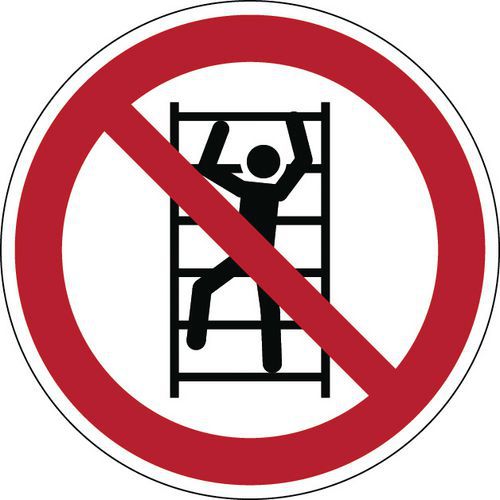 Kieltomerkki - kiipeily kielletty - jäykkä
