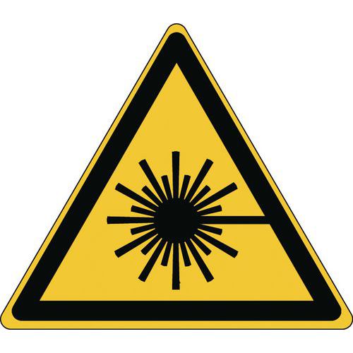 Varoitusmerkki - lasersäteily - jäykkä