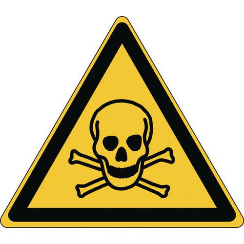 Varoitusmerkki - myrkyllinen materiaali - jäykkä