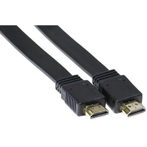 HDMI-kaapeli Musta, litteä, nopea 1,50 m