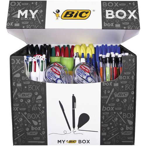 Laatikko, jossa 124 kirjoitus- ja oikolukutuotetta My box Bic Laatikko, jossa 124 kirjoitus- ja oikolukutuotetta My box Bic