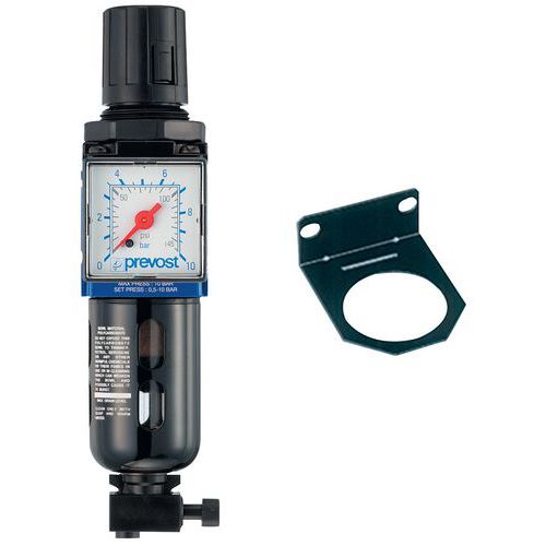 Paineensäädin painemittarilla ja kannakkeella - Prevost
