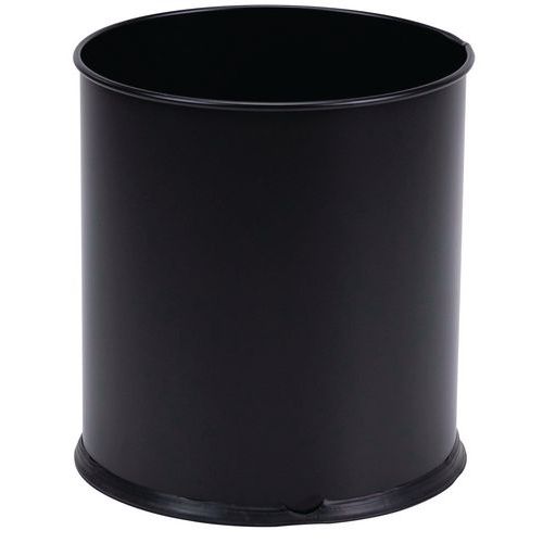 Musta metallinen roskakori - 8 l, 15 l tai 30 l - Manutan Expert