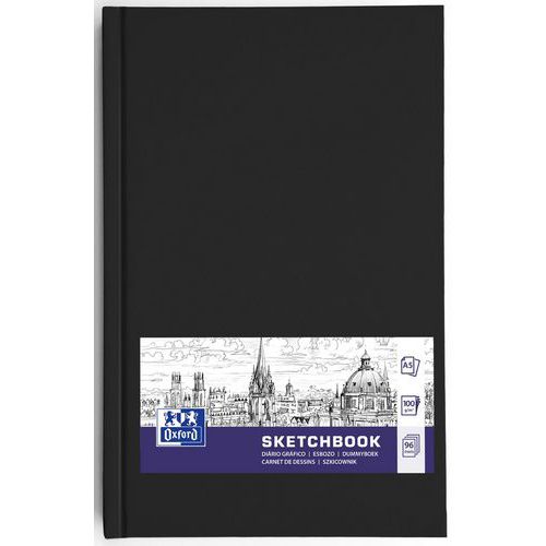 Luonnoslehtiö Oxford Art nidottu 192s 100g musta - Oxford Luonnoslehtiö Oxford Art nidottu 192s 100g musta - Oxford