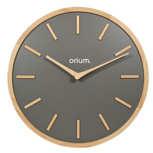 Seinäkello 30 cm Elegance Wood Tummanharmaa - Orium