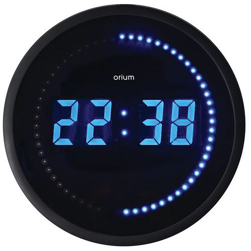LED-seinäkello sininen 30 cm - Orium