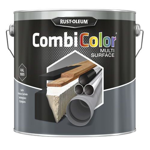 Maali kaikille pinnoille musta satiini matta - 0,75 L ja 2,5 L - Rust-Oleum Maali kaikille pinnoille musta satiini matta - 0,75 L ja 2,5 L - Rust-Oleum