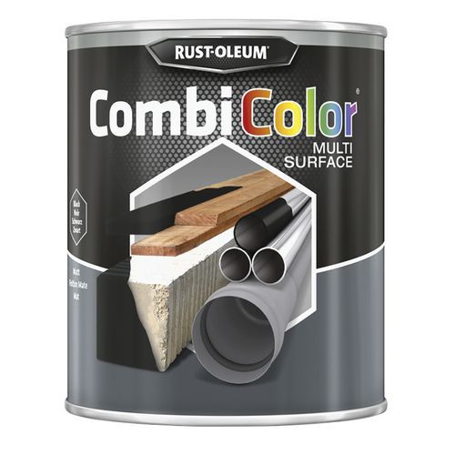Maali kaikille pinnoille musta satiini matta - 0,75 L ja 2,5 L - Rust-Oleum Maali kaikille pinnoille musta satiini matta - 0,75 L ja 2,5 L - Rust-Oleum