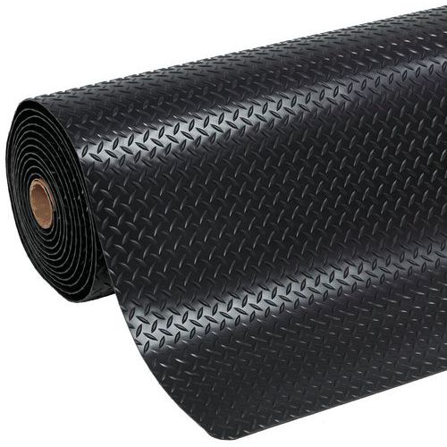 Kuormitusta keventävä matto Cushion Trax® leveys 122 – Musta – Notrax