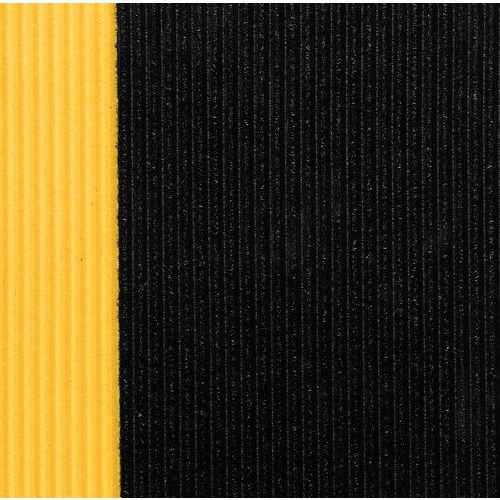 Kuormitusta keventävä Gripper Sof-Tred ‑matto leveys 122 – Musta-keltainen – Notrax