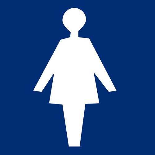 Pictogramme de signalisation adhésif 20 x 20 cm - Woman