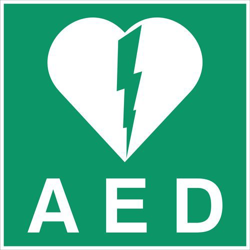 Hätäevakuointikyltti - AED - Jäykkä
