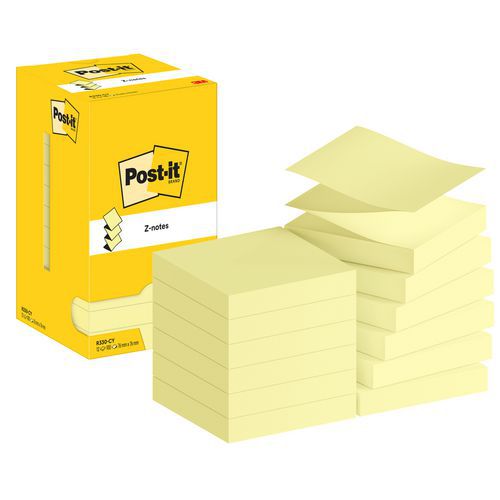 Z-Notes Post-it® 76 x 76 mm 12 keltaista tyynyä - Post-it® Z-Notes Post-it® 76 x 76 mm 12 keltaista tyynyä - Post-it®