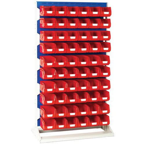 Teline laatikoille 1000x550x1775 mm – 60 punaista – Bott