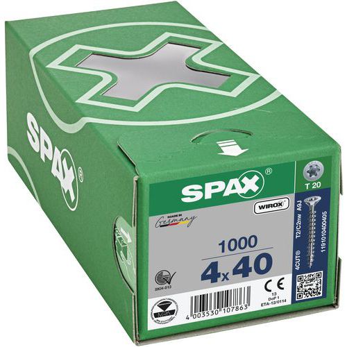 Laatikko yleisruuveilla T-Star Plus uppokanta TX Ø - Spax Laatikko yleisruuveilla T-Star Plus uppokanta TX Ø - Spax