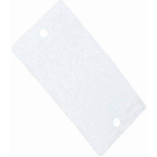 Muovinen etiketti 2 reikää 120 x 70 mm - BBA Emballages