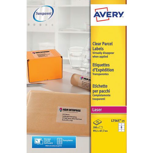 Läpinäkyvät laser-etiketit - Avery
