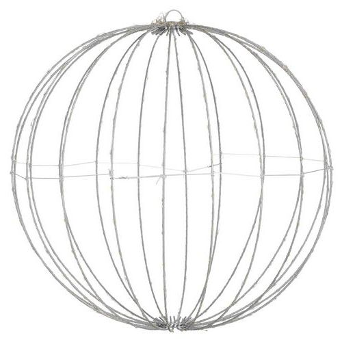Koristeellinen LED-valopallo valkoinen ajastimella jouluksi