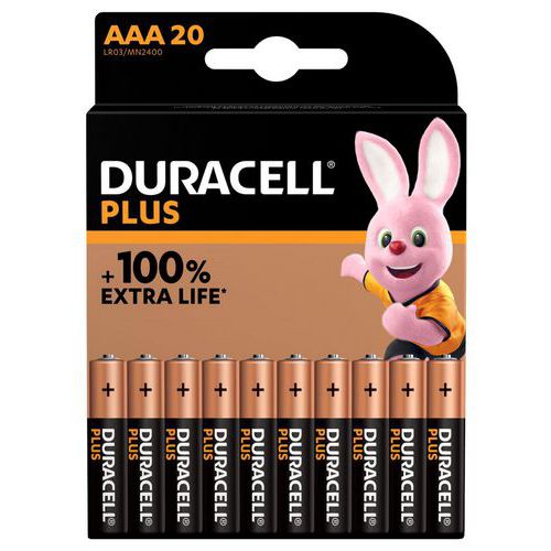 Paristo alkalinen AAA Plus 100% - 20 kpl - Duracell Paristo alkalinen AAA Plus 100% - 20 kpl - Duracell