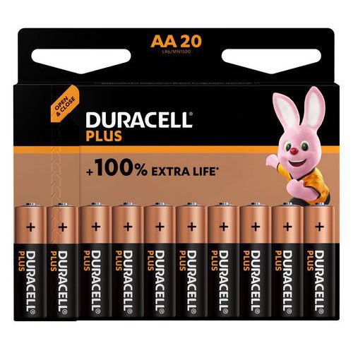 Paristo alkalinen AA Plus 100% - 20 kpl - Duracell Paristo alkalinen AA Plus 100% - 20 kpl - Duracell