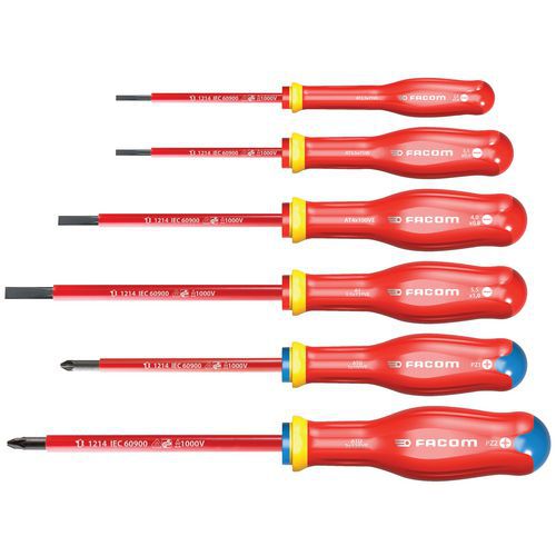 Ruuvimeisselisarja 6 osaa Protwist® 1000V - Facom Ruuvimeisselisarja 6 osaa Protwist® 1000V - Facom