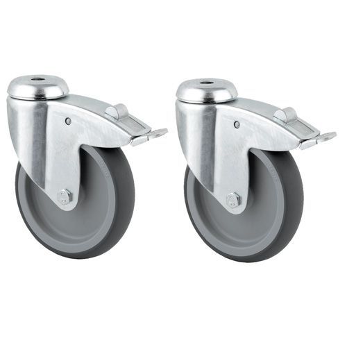Pyörä jarrulla, Ø = 100/125 mm - Kongamek Pyörä jarrulla, Ø = 100/125 mm - Kongamek