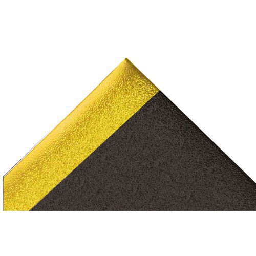 Kuormitusta keventävä matto leveys 60 Sof-Tred – Musta-keltainen – Notrax