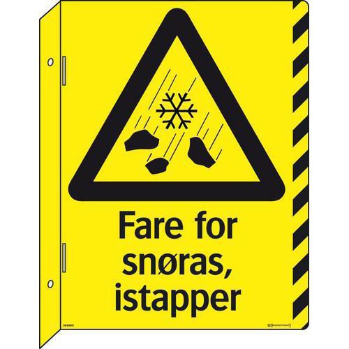 Varoituskilvet - Varo katolta putoavaa lunta ja jäätä - Systemtext