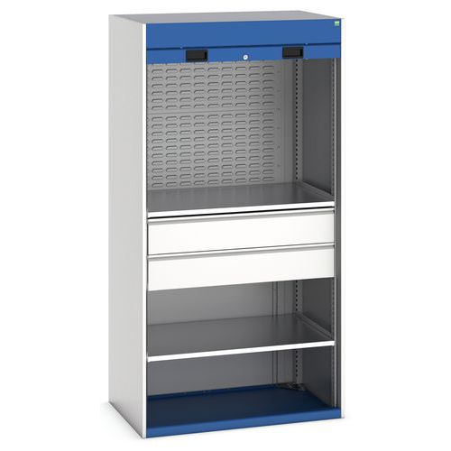 Vahva kaappi rullaluukulla ja laatikoilla Cubio 2000x1050 mm – Bott