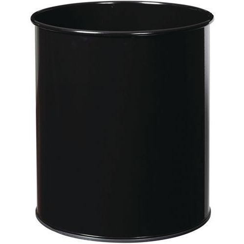 Musta metallinen roskakori - 8 l, 15 l tai 30 l - Manutan Expert