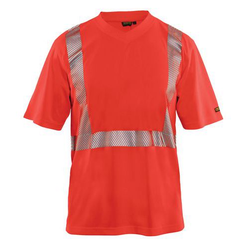 Highvis t-paita, UV-suoja Huomio punainen