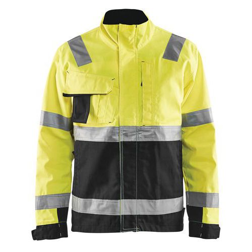 Highvis takki Huomio keltainen/Musta