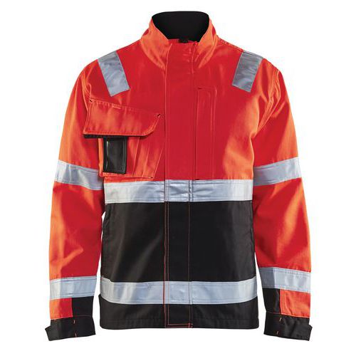 Highvis takki Huomio punainen/Musta