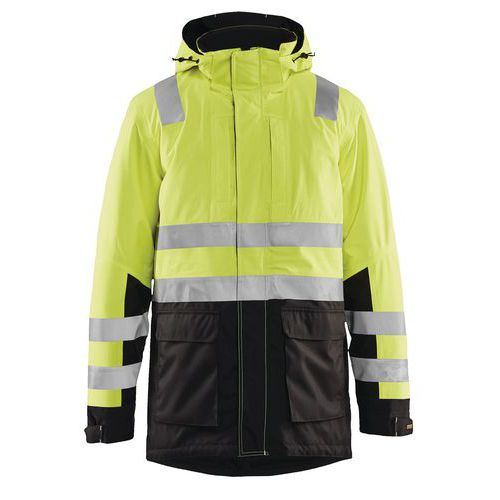 Highvis talviparka Huomio keltainen/Musta - Blåkläder