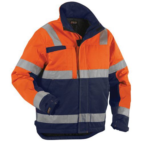Highvis talvitakki Huomio oranssi/Mariininsininen