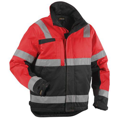 Highvis talvitakki Huomio punainen/Musta