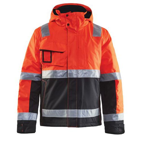 Highvis talvitakki Huomio punainen/Musta