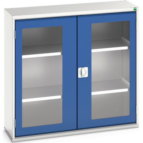 Kaappi Verso läpinäkyvillä ovilla ja 2 hyllyllä 1050x350x1000 – Bott