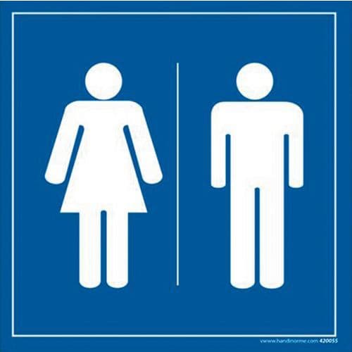 WC-kyltti, jossa kuva mies/nainen