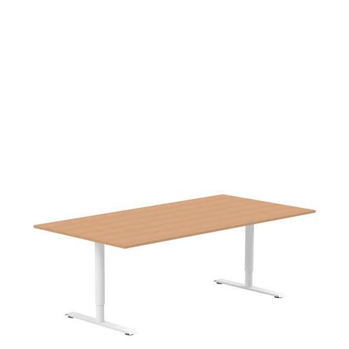 Konferenssipöytä 2000x1000, pyöreä T-jalka