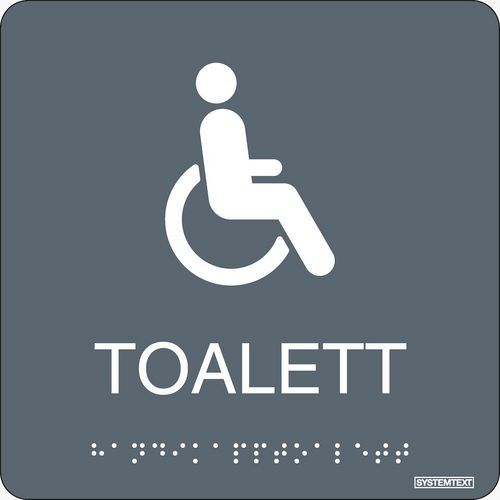 Merkki Taktillinen Inva WC Harmaa Systemtext Witre fi