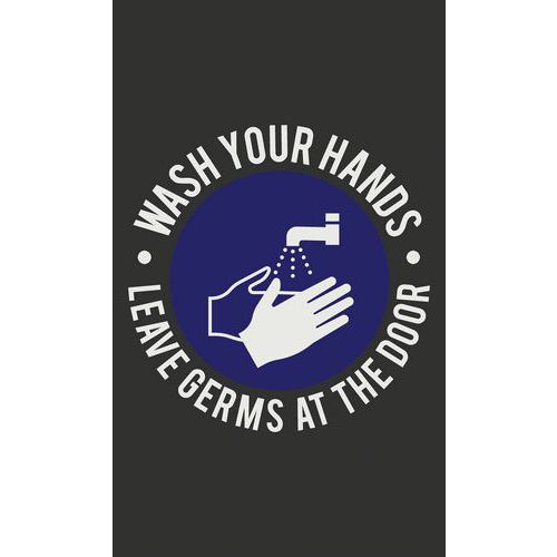 Matto Standard, painatus Wash hands – englanti