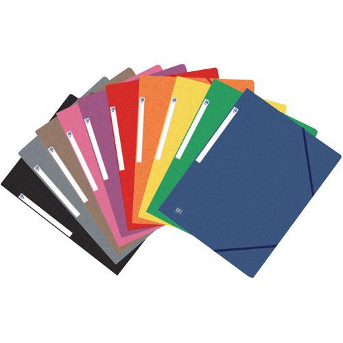 Topfile A4 joustava kansio, jossa 3 läppää - Kiiltävä kortti - Valikoima värejä