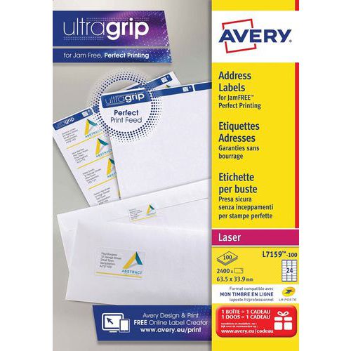 Osoitetarra Ultragrip - Lasertulostin - Avery