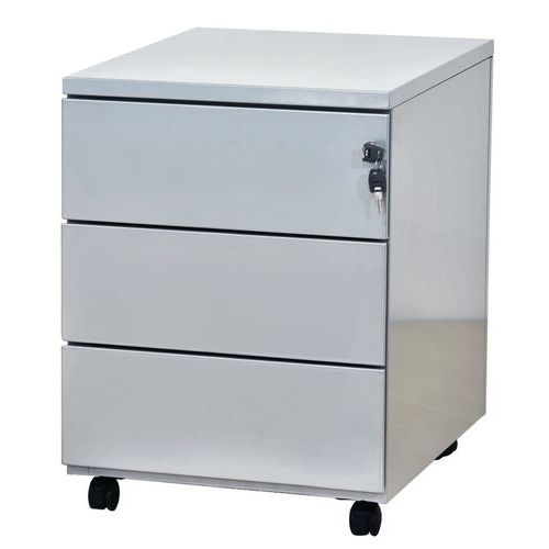 Siirrettävä metallinen arkistokaappi, jossa kolme laatikkoa - Vinco