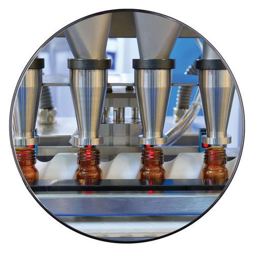 Valvontapeili - Sisäkäyttöön - Pyöreä - Teleskooppinen seinäteline - Dancop