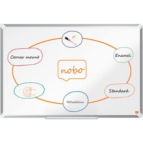 Premium Plus emaloitu magneettinen valkotaulu - Nobo