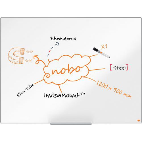 Whiteboard Impression Pro magneettinen teräspinta - Nobo