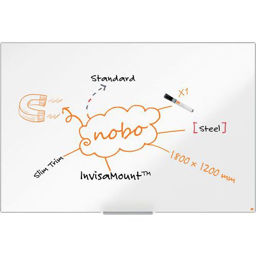 Whiteboard Impression Pro magneettinen teräspinta - Nobo